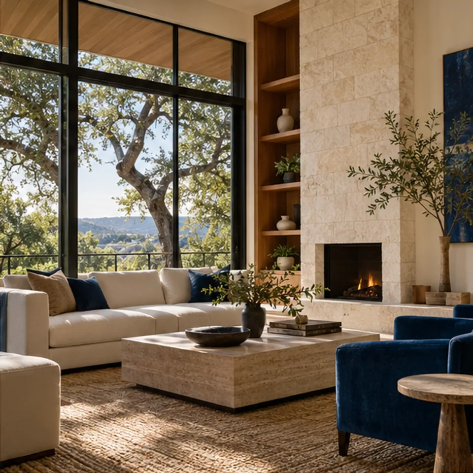 Conceptual AI-generated home atmosphere for exploring Westlake; not a verified local property